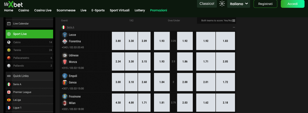 Recensione MrXbet Scommesse